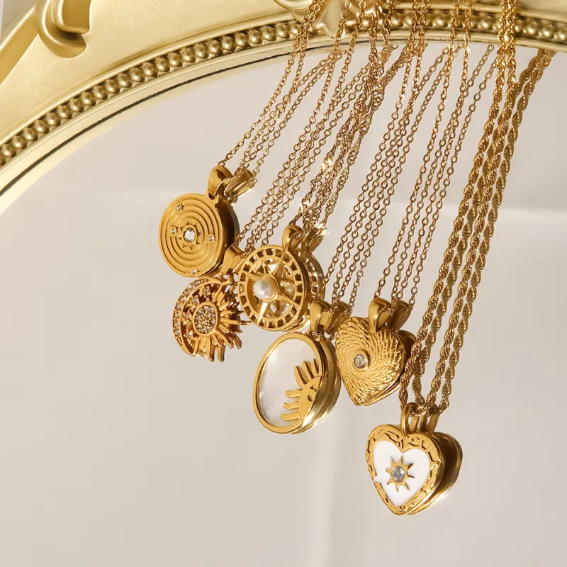Barbie Titanium Steel Necklaces Women's Gold Date Everyday Business Casual Style-5
