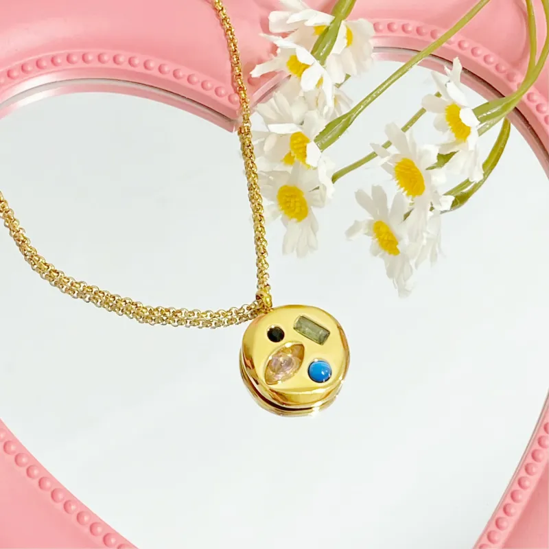 Barbie Zircon Necklaces Women's Gold-4