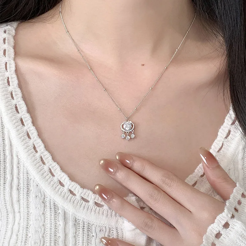 Barbie S925 Silver Necklaces Women's Silver-6