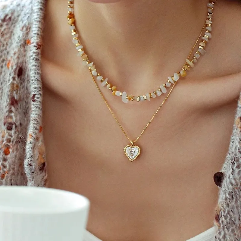 Barbie Titanium Steel+Zircon Necklaces Women's Elegant Everyday Business Casual-1
