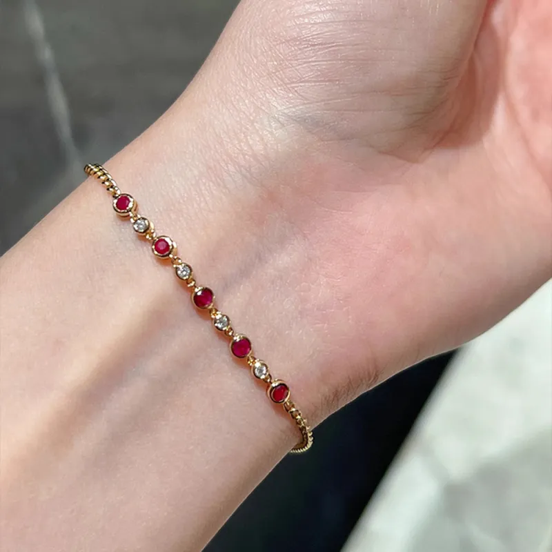 Barbie S925 Silver Bracelets Women's Gold Gift Box Set-2