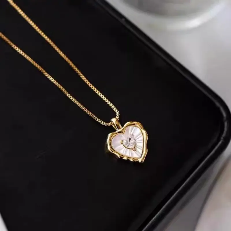 Barbie Titanium Steel+Zircon Necklaces Women's Elegant Everyday Business Casual-2