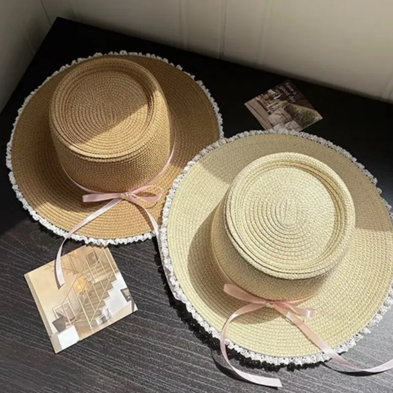 Barbie Straw Woven Sun Protection Hats Women's-6