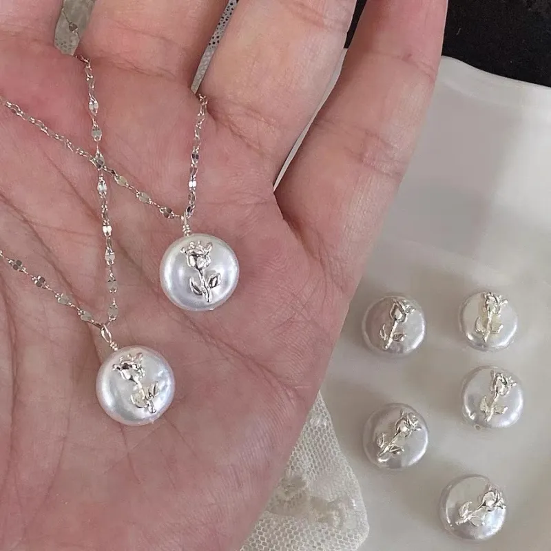 Barbie S925 Silver Necklaces Women's Silver-4