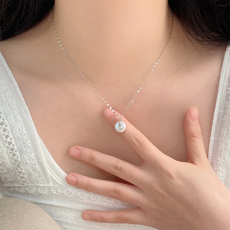 Barbie S925 Silver Necklaces Women's Silver-5