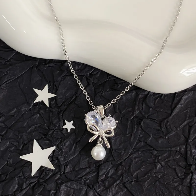 Barbie Titanium Steel Necklaces Women's Silver-2