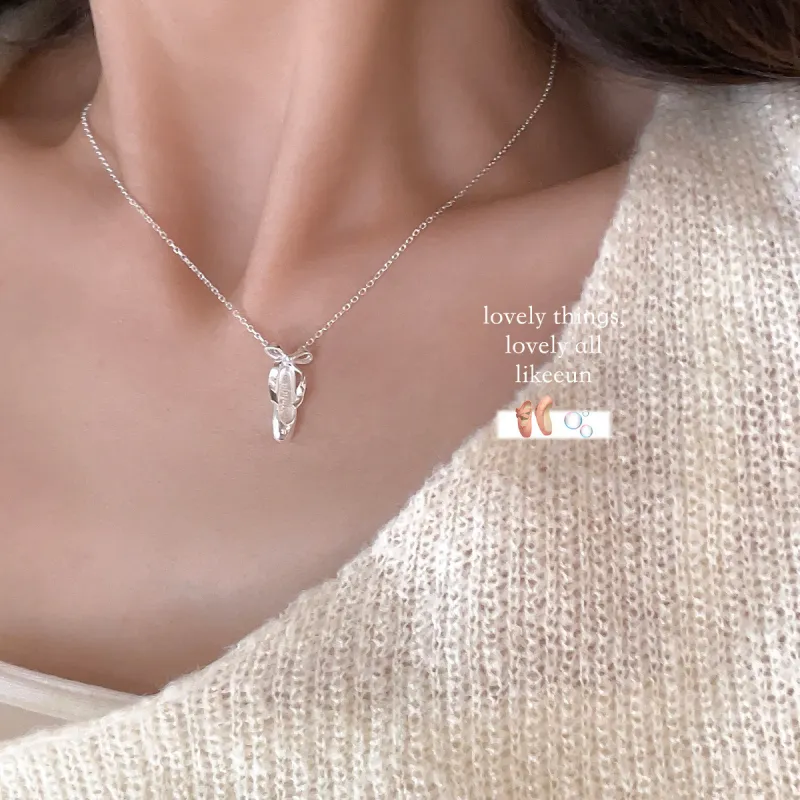 Barbie S925 Silver Necklaces Women's Versatile Date Commute-2