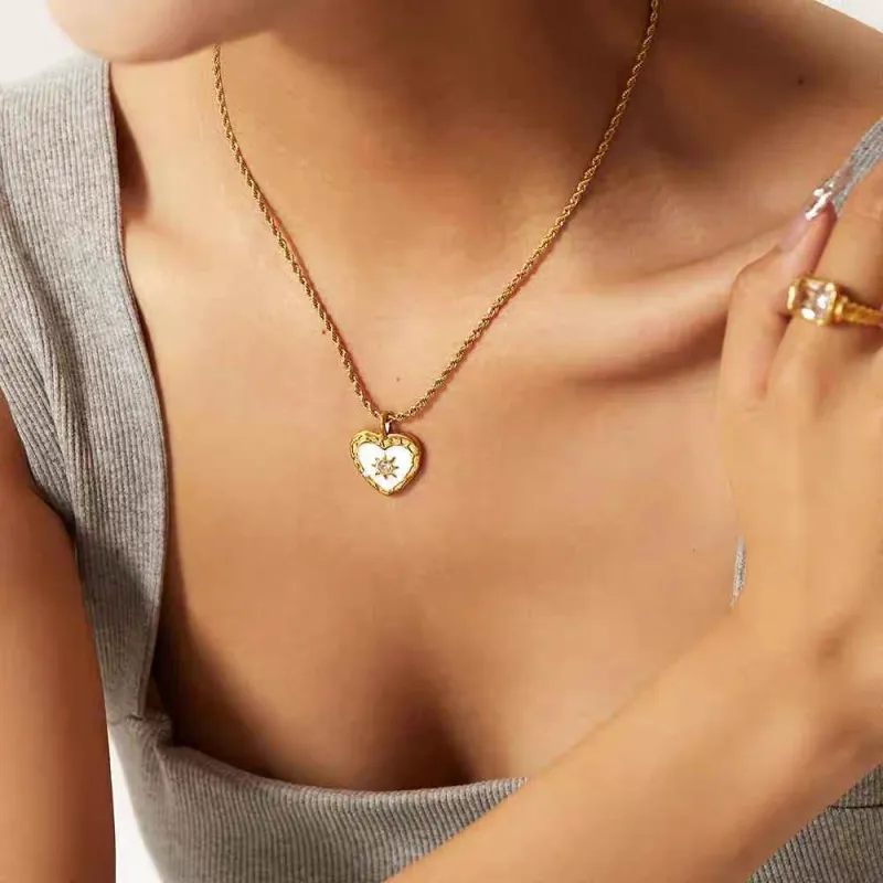 Barbie Titanium Steel Necklaces Women's Gold Date Everyday Business Casual Style-1