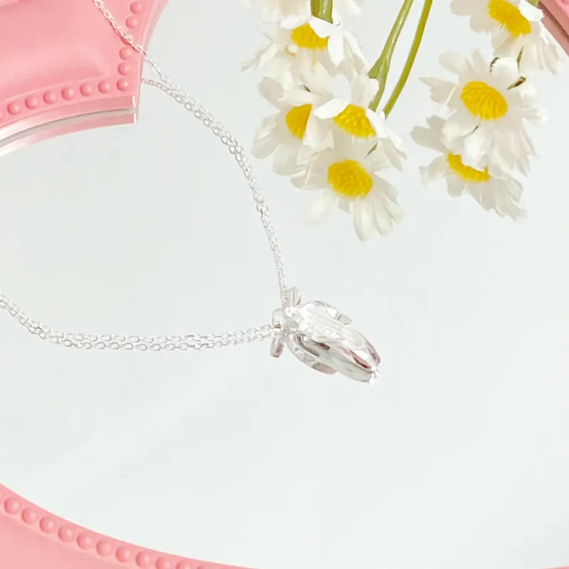 Barbie S925 Silver Necklaces Women's Versatile Date Commute-5