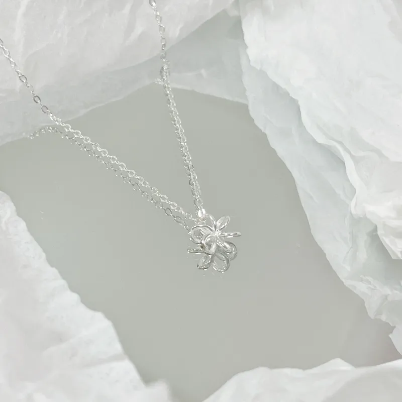 Barbie S925 Silver Necklaces Women's Silver, Gift Box Set-6