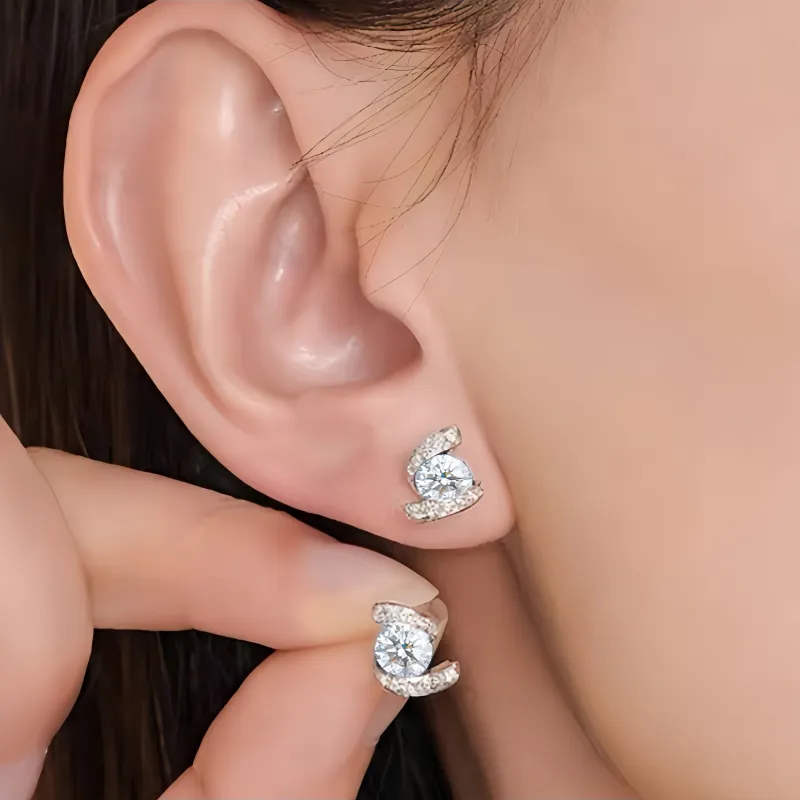 Barbie S925 Silver Stud Earrings Women's-4