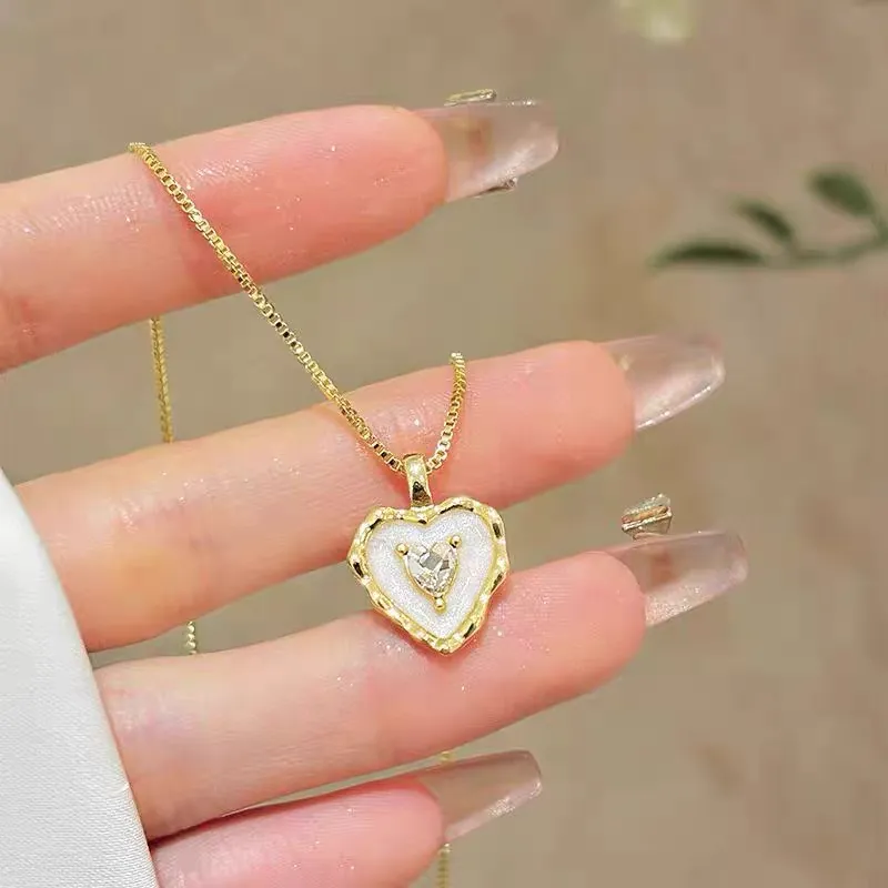 Barbie Titanium Steel+Zircon Necklaces Women's Elegant Everyday Business Casual-4