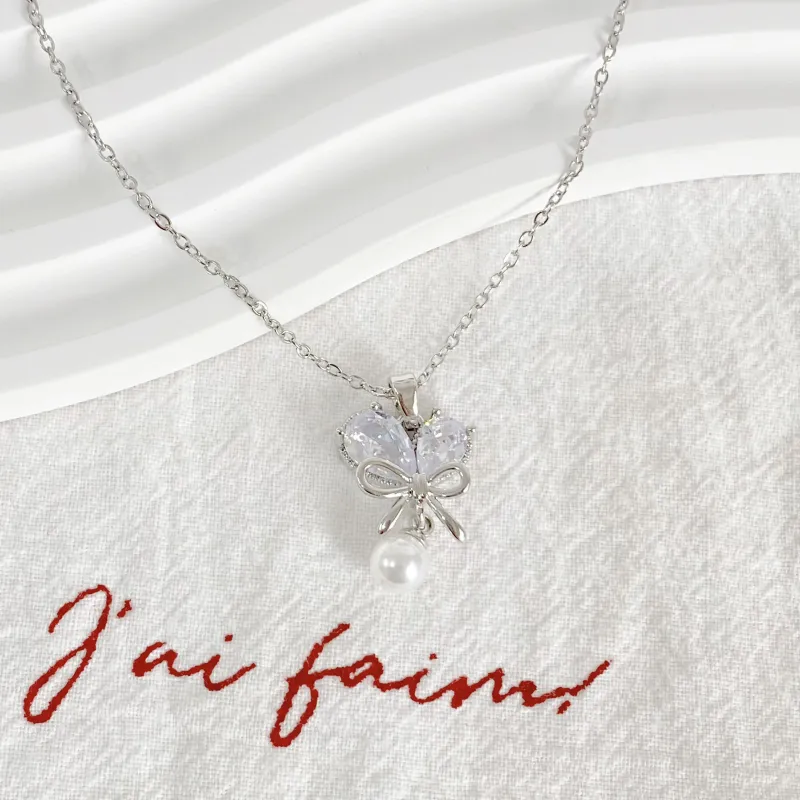 Barbie Titanium Steel Necklaces Women's Silver-3
