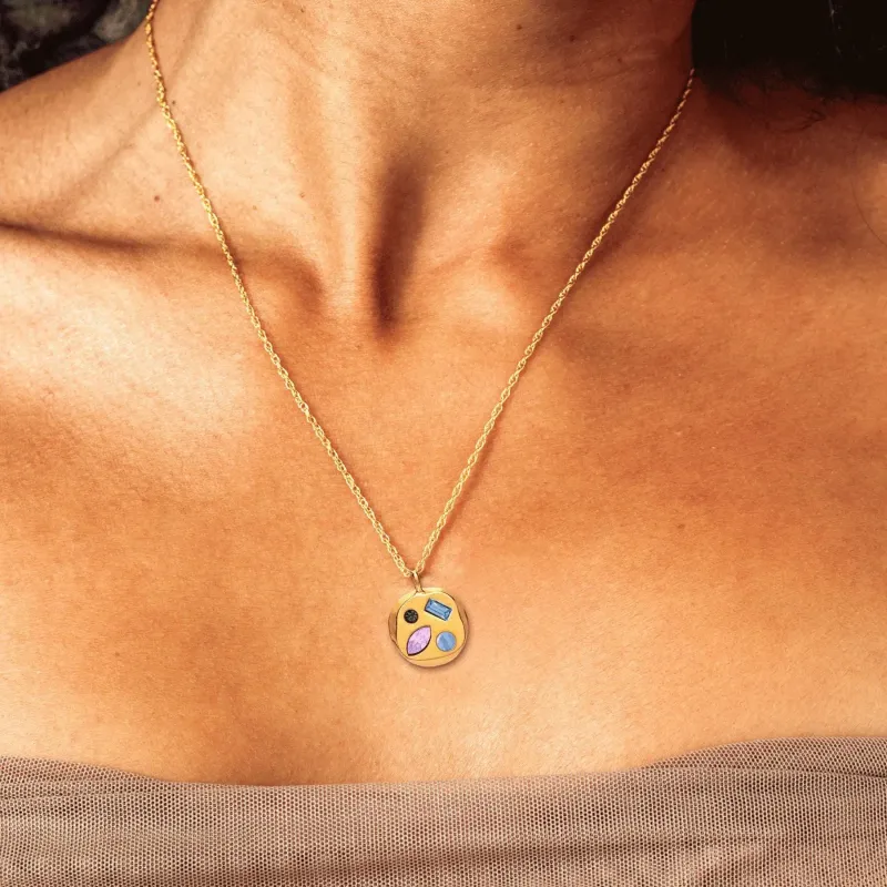 Barbie Zircon Necklaces Women's Gold-3
