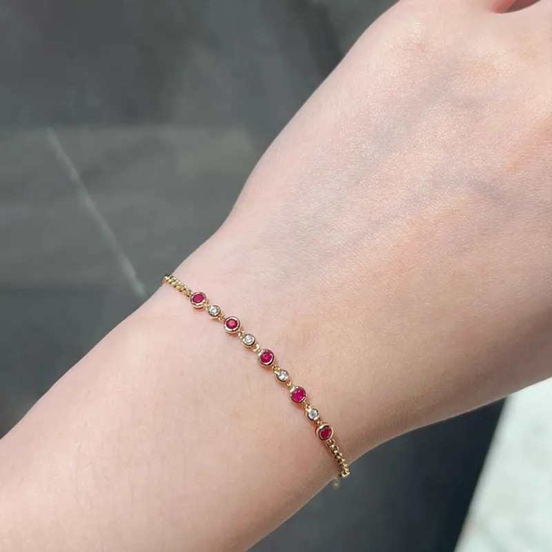 Barbie S925 Silver Bracelets Women's Gold Gift Box Set-3
