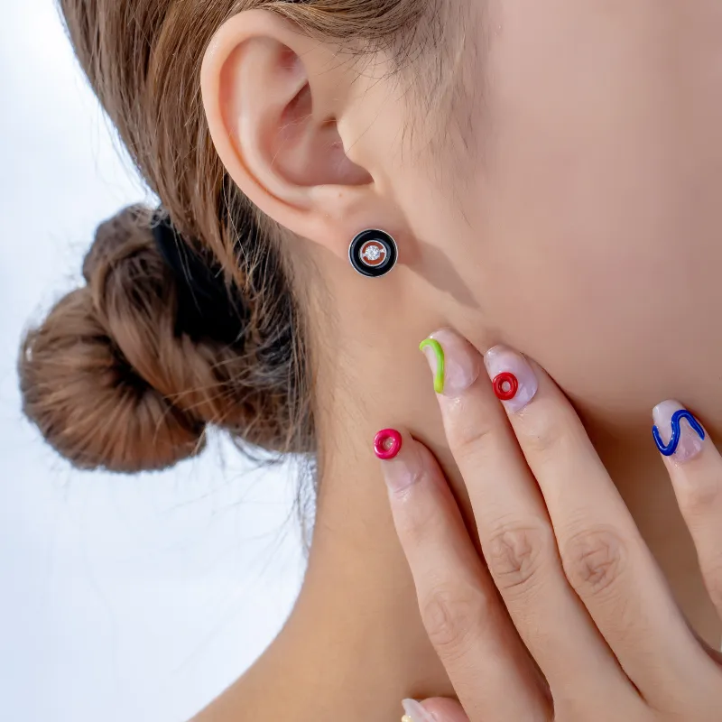 YYOGURT S925 Silver Stud Earrings Unisex-1