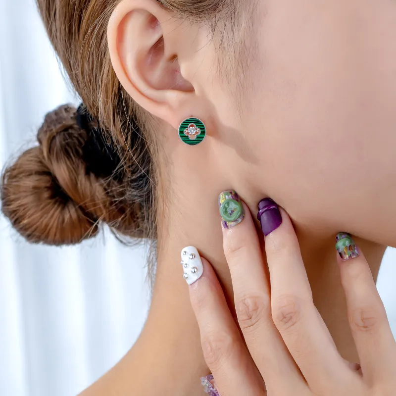YYOGURT S925 Silver Stud Earrings Unisex-1