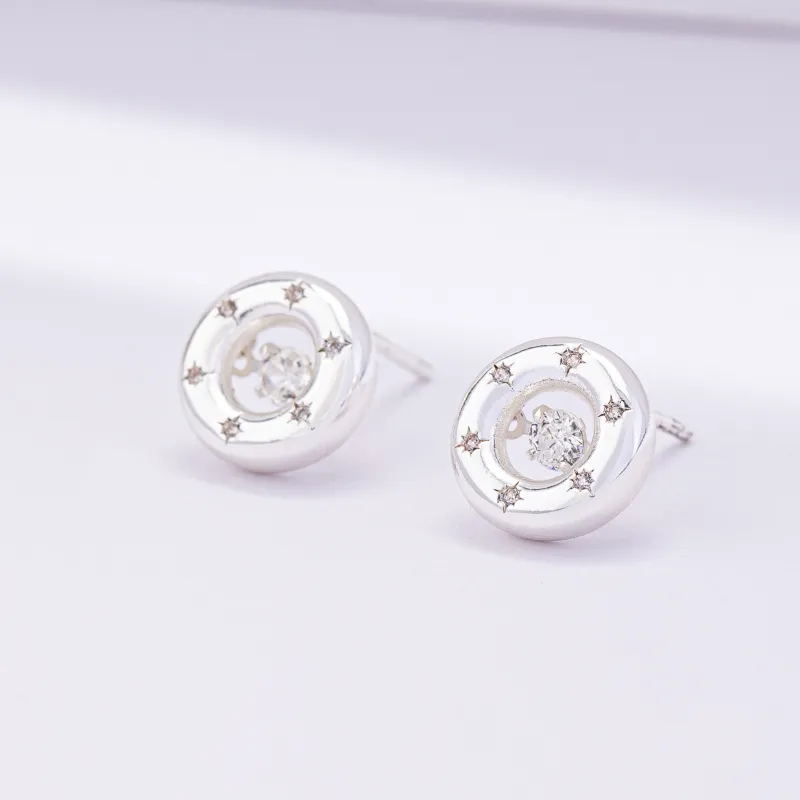 YYOGURT Gold Plated Copper Stud Earrings Women's-8