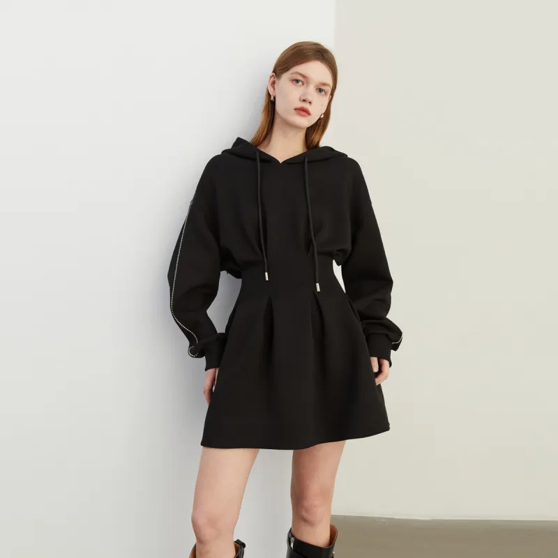 DPLAY Long Sleeved Dress Women's Classic Black-2