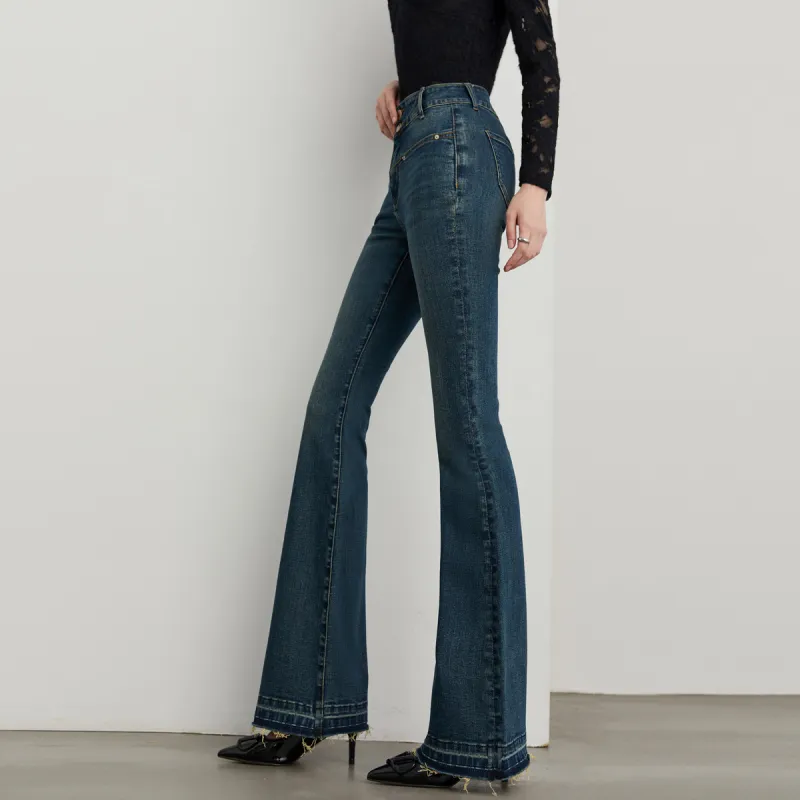 DPLAY Jeans Women's Dark Denim Blue-4