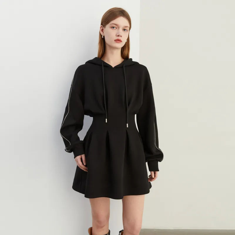 DPLAY Long Sleeved Dress Women's Classic Black-3