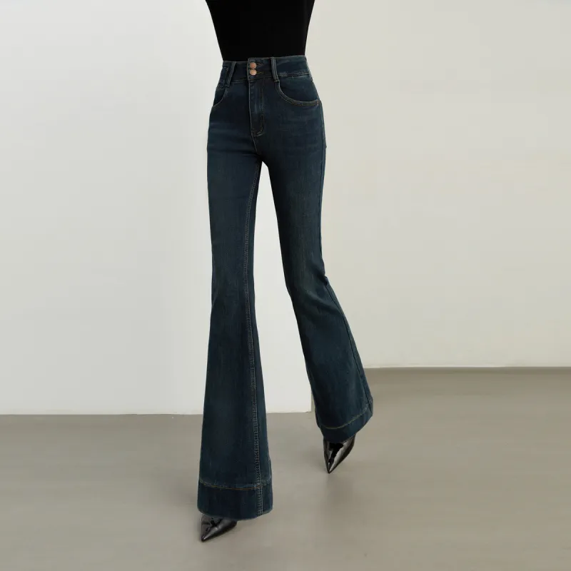 DPLAY Jeans Women's Dark Denim Blue-3