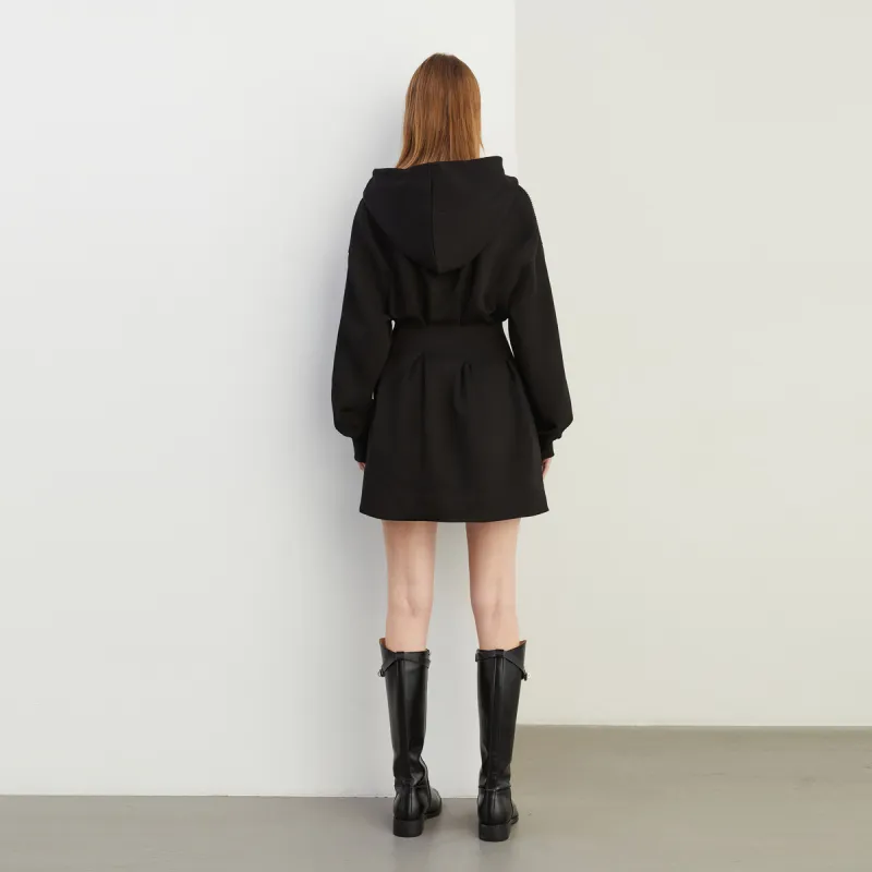 DPLAY Long Sleeved Dress Women's Classic Black-5