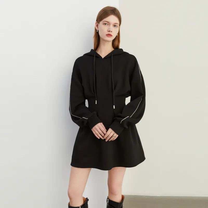 DPLAY Long Sleeved Dress Women's Classic Black-1