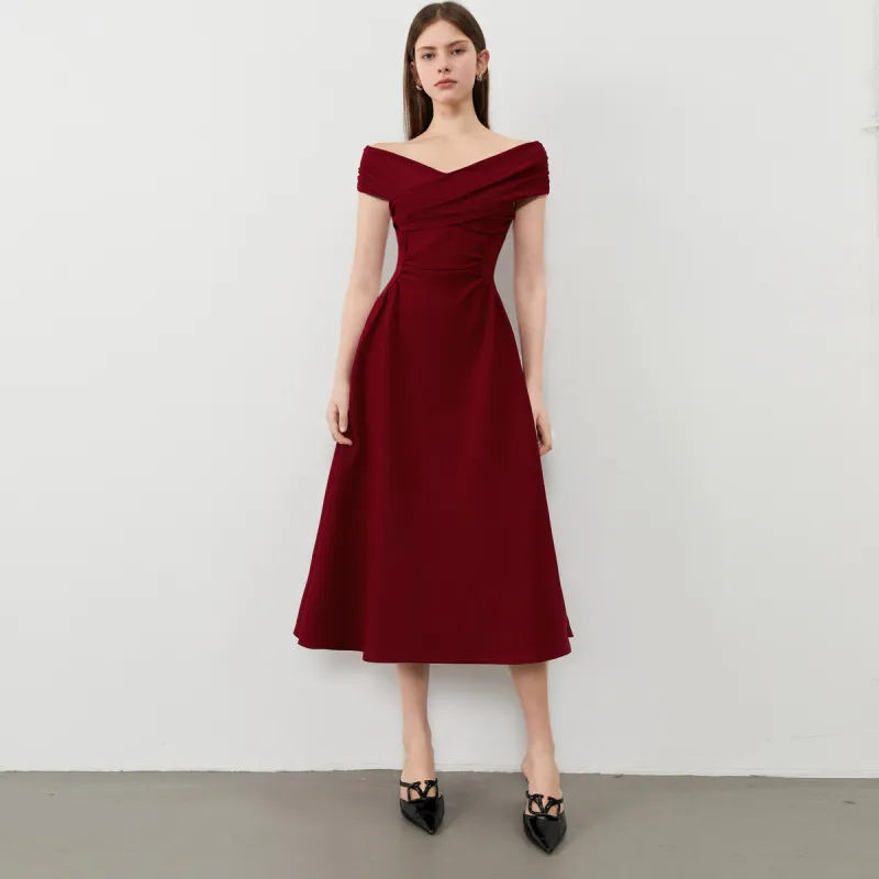 DPLAY Short Sleeved Dress Women's Ancora Red-1