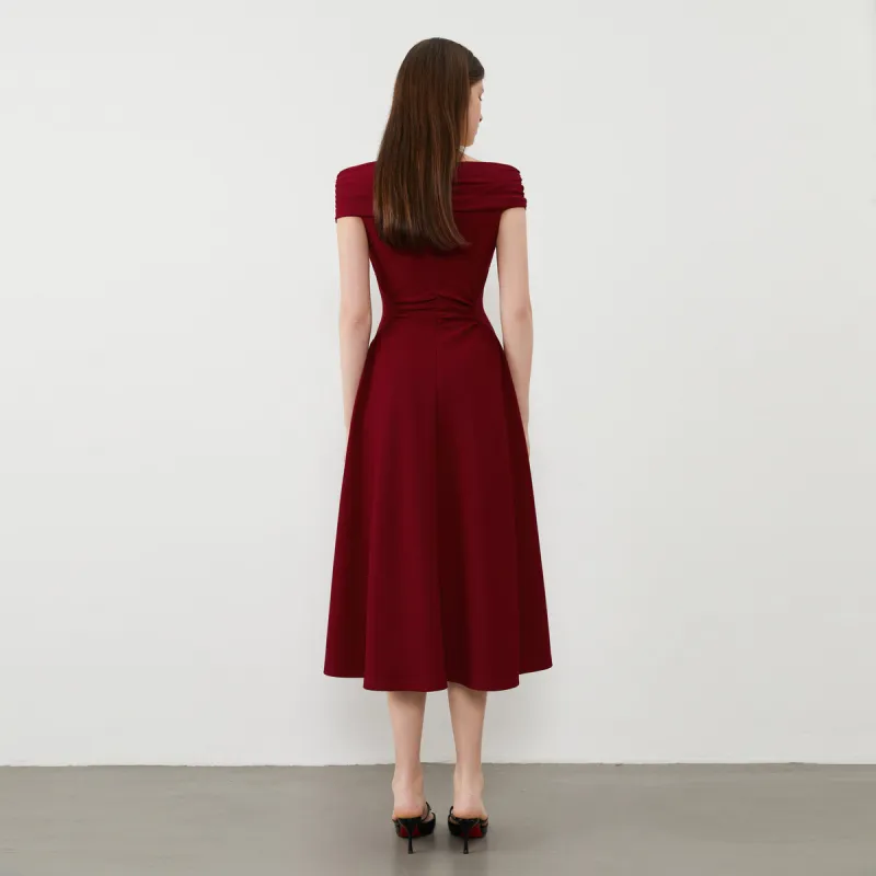 DPLAY Short Sleeved Dress Women's Ancora Red-3