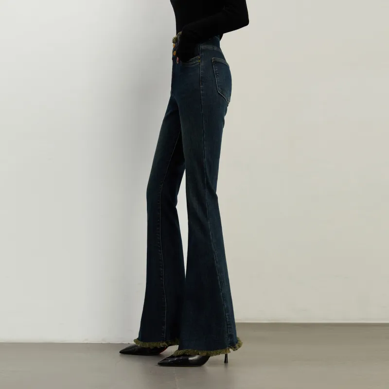DPLAY Jeans Women's Dark Denim Blue-6