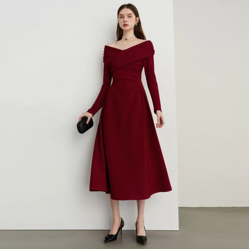 DPLAY Long Sleeved Dress Women's Ancora Red-5