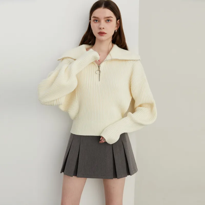 DPLAY Knitwear Women's Creamy Apricot-3