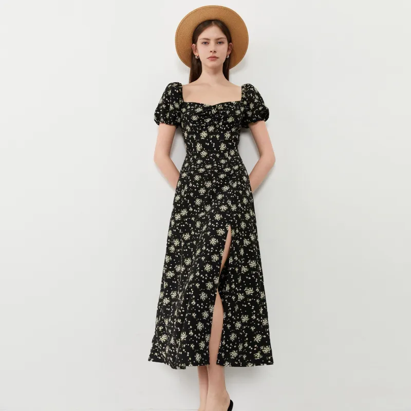 DPLAY Short Sleeved Dress Women's South French Daisy-1