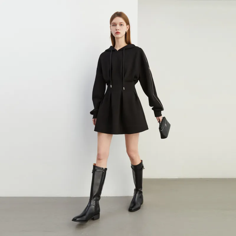 DPLAY Long Sleeved Dress Women's Classic Black-4