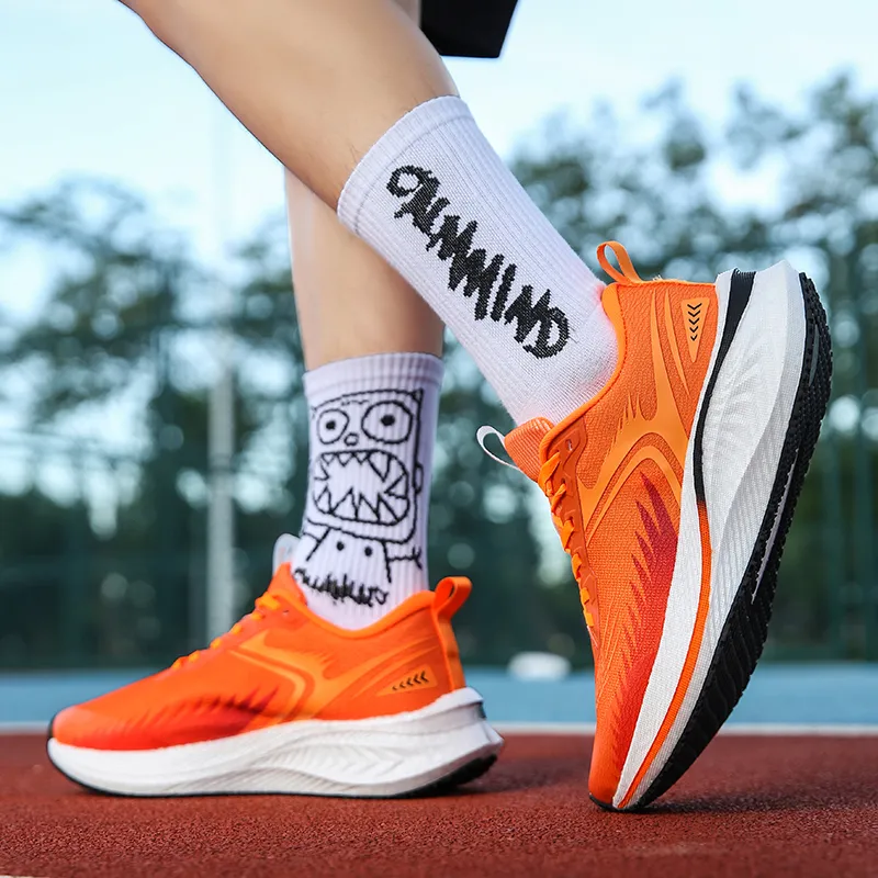 Qing Pao Running Shoes Men Low Top White-10