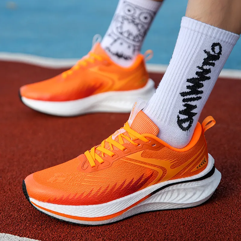 Qing Pao Running Shoes Men Low Top White-8