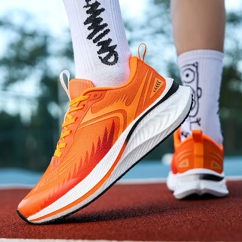 Qing Pao Running Shoes Men Low Top White-9