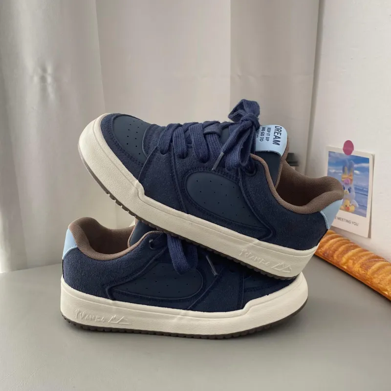 Lanza Anti Slip Wear Resistant Breathable Height Increasing Low Top Skateboard Shoes Women's-9