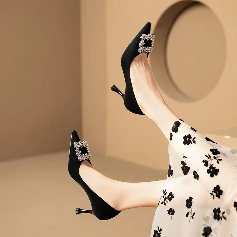 Lanza Slim Heel High Heels 7.5CM Women's-4
