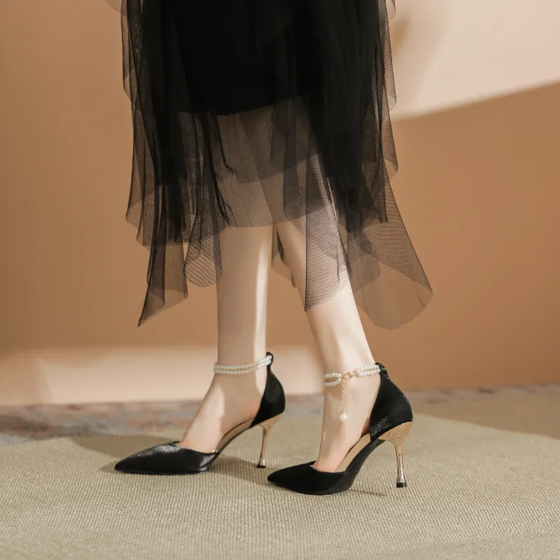 Lanza Slim Heel High Heels 6.5CM 8.5CM Women's-5