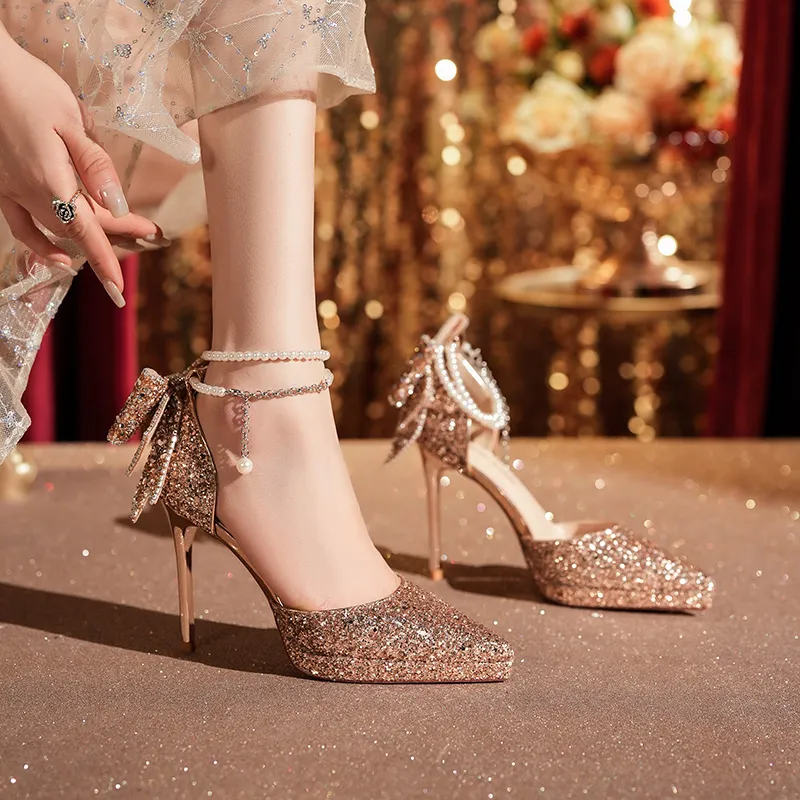 Lanza Slim Heel High Heels 10.5CM Women's-7