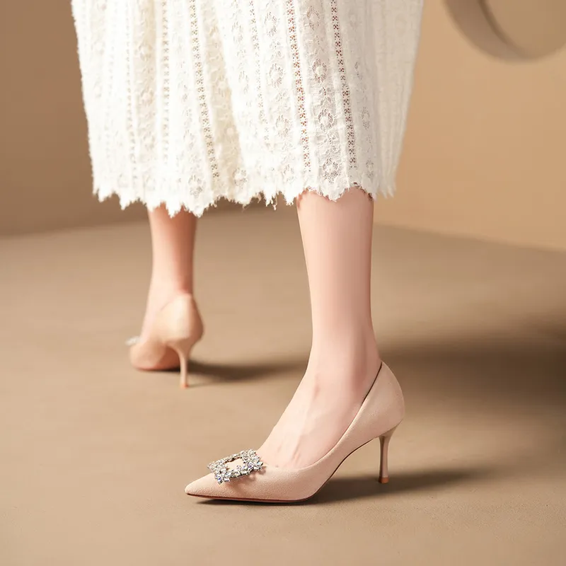 Lanza Slim Heel High Heels 7.5CM Women's-11