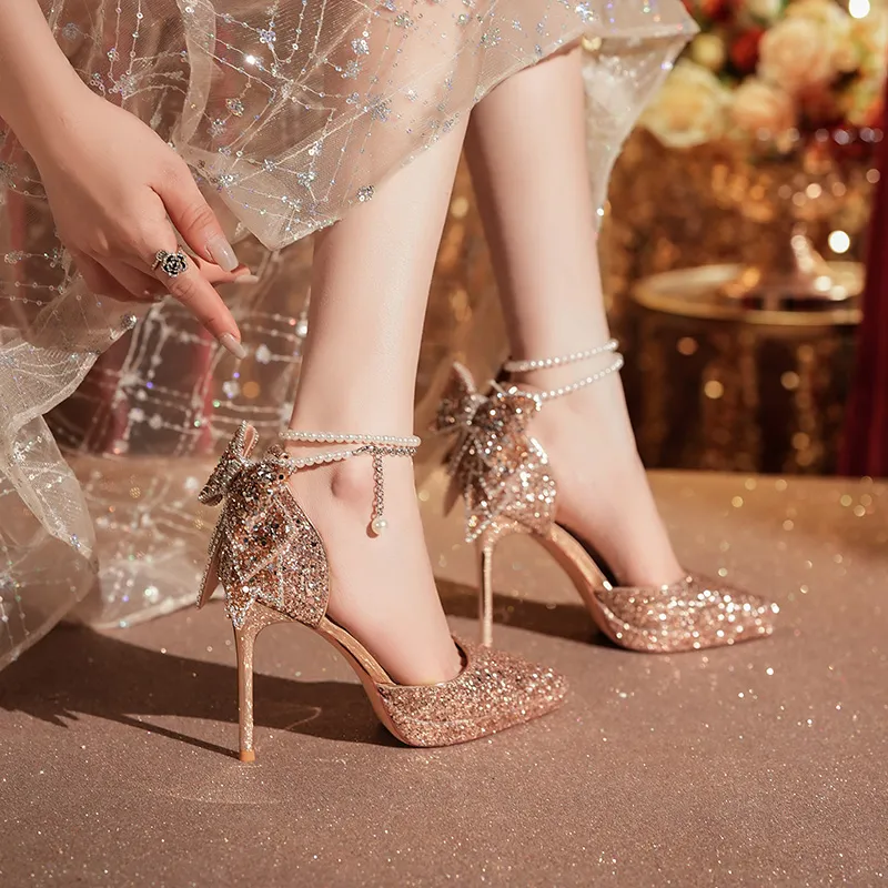 Lanza Slim Heel High Heels 10.5CM Women's-8
