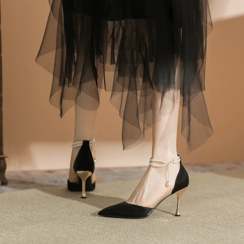Lanza Slim Heel High Heels 6.5CM 8.5CM Women's-4