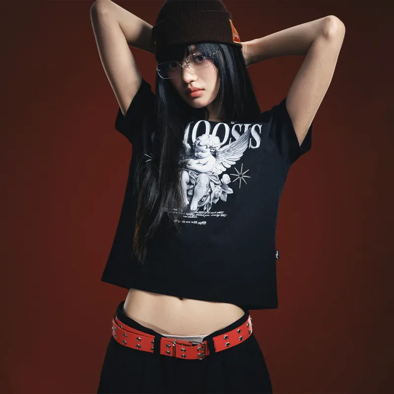 WHOOSIS Set in Sleeve T Shirt Women's-7