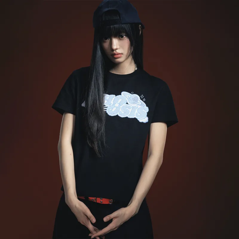 WHOOSIS Set in Sleeve T Shirt Women's-5