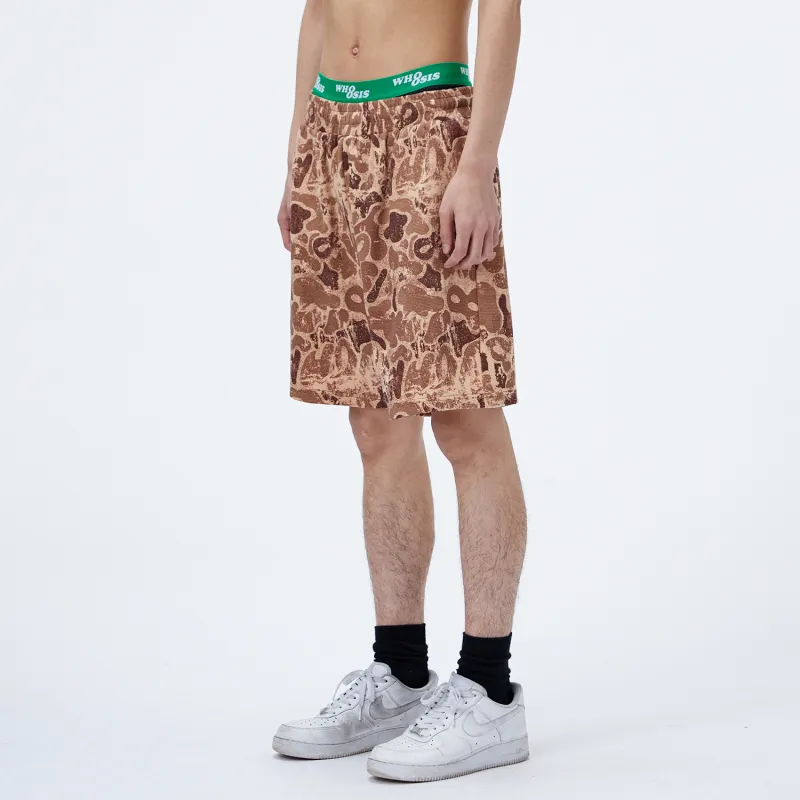 WHOOSIS Casual Shorts Unisex Desert Yellow Camouflage-3