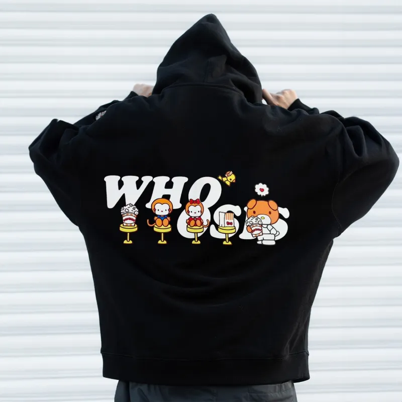 WHOOSIS X HELLO KITTY Sweatshirt Fall Winter Unisex-11