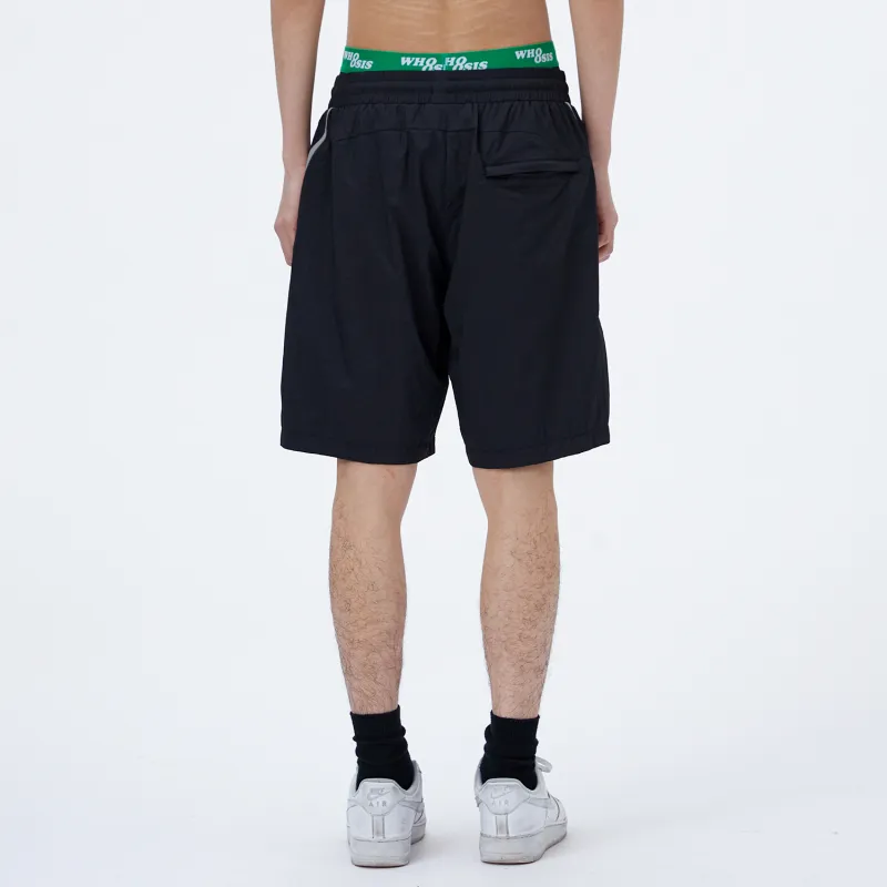 WHOOSIS Casual Shorts Unisex Black-4